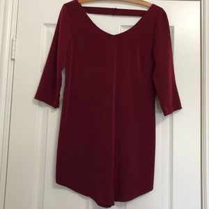 Maroon 3/4 sleeve Gianni Bini shift dress